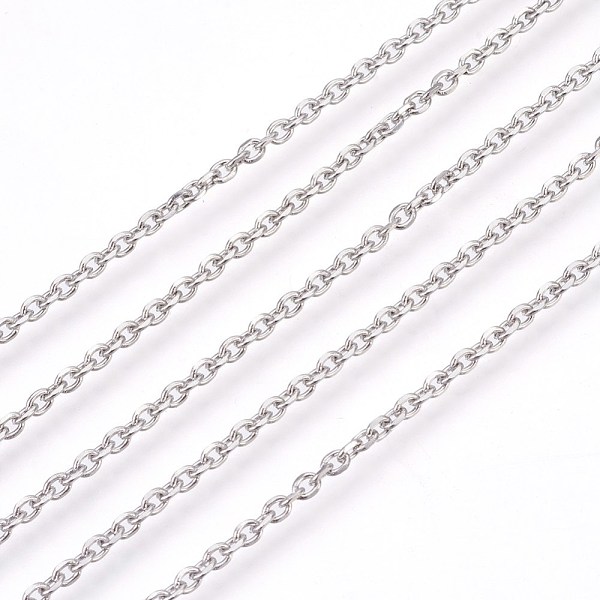 PandaHall 3.28 Feet 304 Stainless Steel Cable Chains, Diamond Cut Chains, Unwelded, Faceted, Oval, Stainless Steel Color, 2mm, Links...
PandaHall 3.28 Feet 304 Stainless Steel Cable Chains, Diamond Cut Chains, Unwelded, Faceted, Oval, Stainless Steel Color, 2mm, Links...