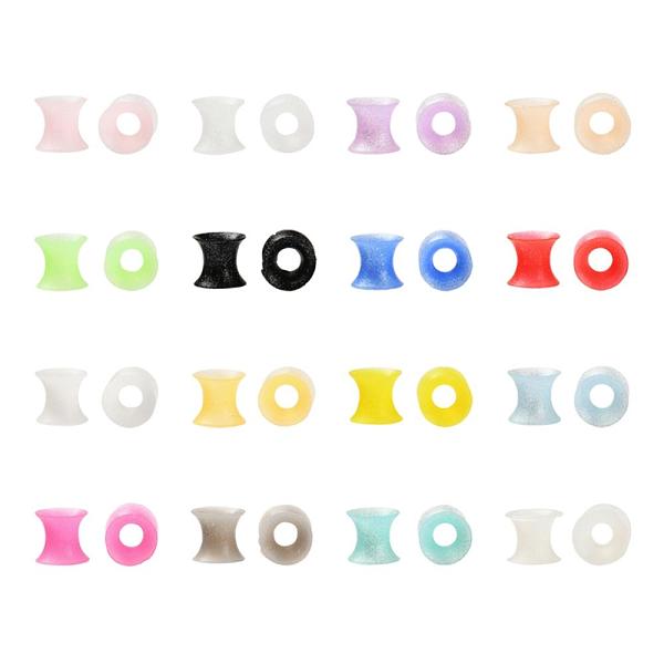 PandaHall 32Pcs 16 Colors Silicone Glitter Thin Ear Gauges Flesh Tunnels Plugs, Ring, Mixed Color, 6mm, Hole: 5.4mm, 2pcs/color Silicone..., Multicolor
PandaHall 32Pcs 16 Colors Silicone Glitter Thin Ear Gauges Flesh Tunnels Plugs, Ring, Mixed Color, 6mm, Hole: 5.4mm, 2pcs/color Silicone..., Multicolor