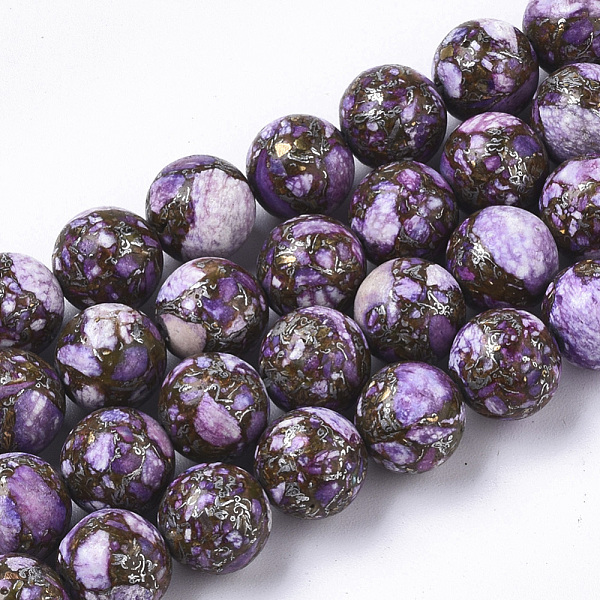 PandaHall Assembled Synthetic Gold Line Regalite/Imperial Jasper/Sea Sediment Jasper Beads Strands, Dyed, Round, Lilac, 8mm, Hole: 1mm..., Purple
PandaHall Assembled Synthetic Gold Line Regalite/Imperial Jasper/Sea Sediment Jasper Beads Strands, Dyed, Round, Lilac, 8mm, Hole: 1mm..., Purple