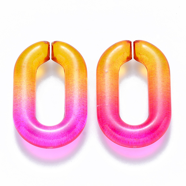 PandaHall Two Tone Transparent Acrylic Linking Rings, Quick Link Connectors, for Cable Chains Making, Oval, Magenta, 31x19.5x5.5mm, Inner..., Pink
PandaHall Two Tone Transparent Acrylic Linking Rings, Quick Link Connectors, for Cable Chains Making, Oval, Magenta, 31x19.5x5.5mm, Inner..., Pink