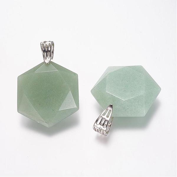 PandaHall Natural Green Aventurine Gemstone Pendants, Faceted, Hexagram, Platinum, 41x28x9mm, Hole: 5x9mm Green Aventurine Star
PandaHall Natural Green Aventurine Gemstone Pendants, Faceted, Hexagram, Platinum, 41x28x9mm, Hole: 5x9mm Green Aventurine Star