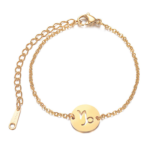 PandaHall 201 Stainless Steel Link Bracelets, with Cable Chains and Lobster Claw Clasps, Flat Round with Constellation, Capricorn, 6...
PandaHall 201 Stainless Steel Link Bracelets, with Cable Chains and Lobster Claw Clasps, Flat Round with Constellation, Capricorn, 6...