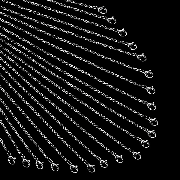 PandaHall 304 Stainless Steel Necklace, Cable Chains, with Lobster Clasps, Stainless Steel Color, 23.6 inch(600mm), 2mm Stainless Steel
PandaHall 304 Stainless Steel Necklace, Cable Chains, with Lobster Clasps, Stainless Steel Color, 23.6 inch(600mm), 2mm Stainless Steel