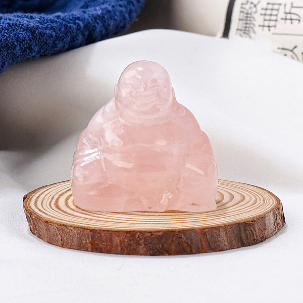 PandaHall Natural Rose Quartz Carved Healing Buddha Figurines, Reiki Energy Stone Display Decorations, 30x30mm Rose Quartz Others
PandaHall Natural Rose Quartz Carved Healing Buddha Figurines, Reiki Energy Stone Display Decorations, 30x30mm Rose Quartz Others