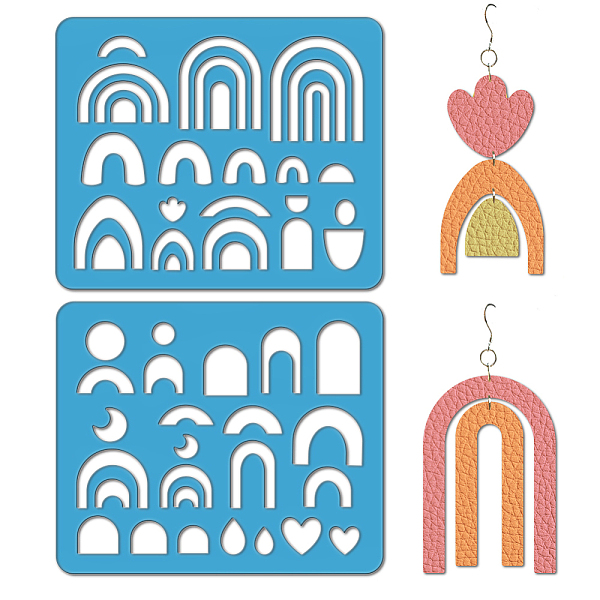 PandaHall 2Pcs 2 Style Acrylic Earring Handwork Template, Card Leather Cutting Stencils, Arch, 15x18x0.3cm, 1pc/style Acrylic Arch
PandaHall 2Pcs 2 Style Acrylic Earring Handwork Template, Card Leather Cutting Stencils, Arch, 15x18x0.3cm, 1pc/style Acrylic Arch