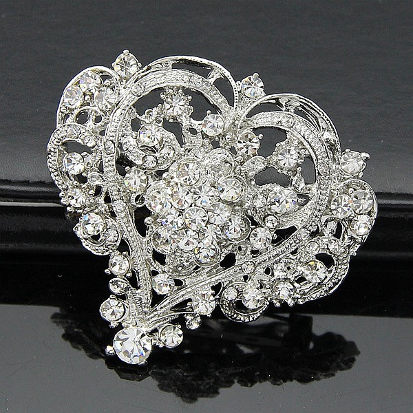 PandaHall Crystal Rhinestone Heart Lapel Pin, Alloy Brooch for Backpack Clothes, Platinum, 54x56mm Alloy+Rhinestone Clear
PandaHall Crystal Rhinestone Heart Lapel Pin, Alloy Brooch for Backpack Clothes, Platinum, 54x56mm Alloy+Rhinestone Clear