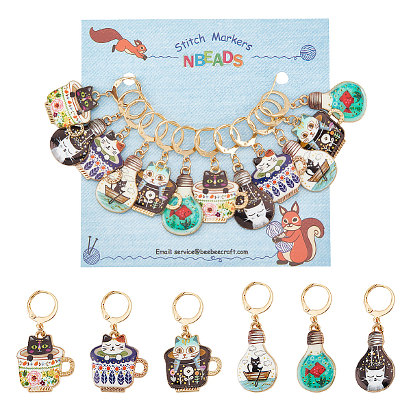 PandaHall 12 Pcs Cup Cat Stitch Markers, 6 Colors Alloy Enamel Cat Crochet Stitch Marker Charms Removable Locking Stitch Marker for..., Multicolor
PandaHall 12 Pcs Cup Cat Stitch Markers, 6 Colors Alloy Enamel Cat Crochet Stitch Marker Charms Removable Locking Stitch Marker for..., Multicolor
