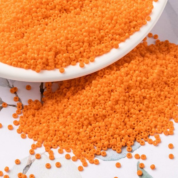 PandaHall MIYUKI Round Rocailles Beads, Japanese Seed Beads, 15/0, (RR405) Opaque Tangerine, 15/0, 1.5mm, Hole: 0.7mm, about 5555pcs/10g..., Orange
PandaHall MIYUKI Round Rocailles Beads, Japanese Seed Beads, 15/0, (RR405) Opaque Tangerine, 15/0, 1.5mm, Hole: 0.7mm, about 5555pcs/10g..., Orange