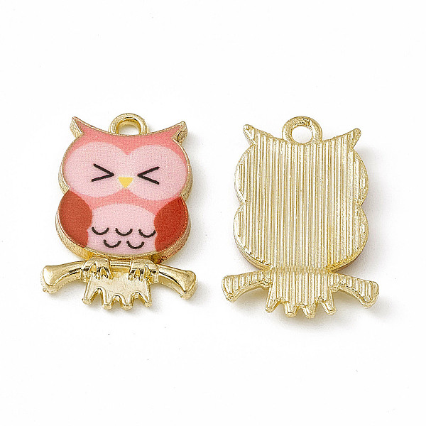 PandaHall Painted Alloy Pendants, Owl Charm, Cadmium Free & Nickel Free & Lead Free, Golden, Tomato, 21.5x15x2.3mm, Hole: 2mm Alloy Owl Red
PandaHall Painted Alloy Pendants, Owl Charm, Cadmium Free & Nickel Free & Lead Free, Golden, Tomato, 21.5x15x2.3mm, Hole: 2mm Alloy Owl Red