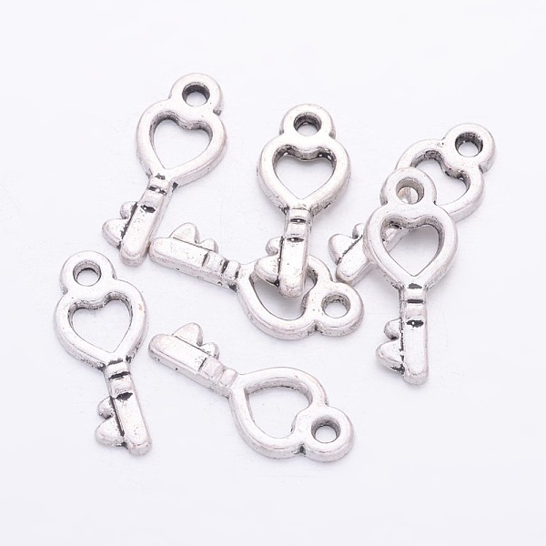 PandaHall Tibetan Style Alloy Pendants, Cadmium Free & Nickel Free & Lead Free, Skeleton Key, Antique Silver, 17x9x1mm, Hole: 1mm Alloy Key
PandaHall Tibetan Style Alloy Pendants, Cadmium Free & Nickel Free & Lead Free, Skeleton Key, Antique Silver, 17x9x1mm, Hole: 1mm Alloy Key