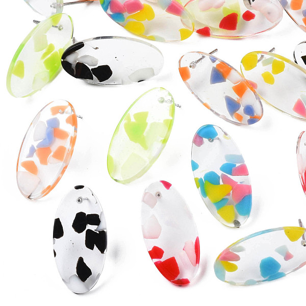PandaHall Acrylic Oval Stud Earrings with 316 Stainless Steel Pins for Women, Mixed Color, 27x14mm, Pin: 0.7mm Acrylic Oval Multicolor
PandaHall Acrylic Oval Stud Earrings with 316 Stainless Steel Pins for Women, Mixed Color, 27x14mm, Pin: 0.7mm Acrylic Oval Multicolor