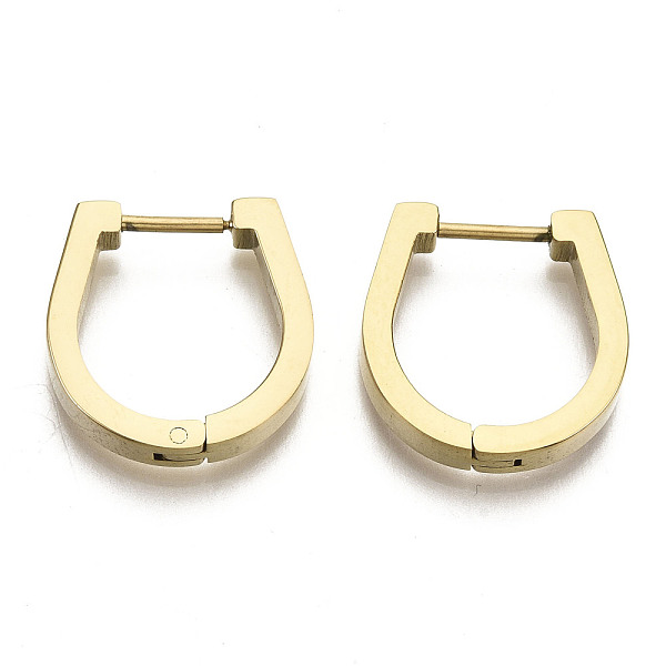 PandaHall 304 Stainless Steel Huggie Hoop Earrings, Oval, Real 18K Gold Plated, 16.5x16x3mm, Pin: 0.8mm 304 Stainless Steel Oval
PandaHall 304 Stainless Steel Huggie Hoop Earrings, Oval, Real 18K Gold Plated, 16.5x16x3mm, Pin: 0.8mm 304 Stainless Steel Oval