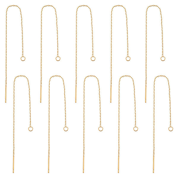 PandaHall Unicraftale 10 Pairs 304 Stainless Steel Stud Earring Finding, with Hole, Ear Thread, Golden, 109x0.7x0.25mm, Hole: 1.7mm, Pin...
PandaHall Unicraftale 10 Pairs 304 Stainless Steel Stud Earring Finding, with Hole, Ear Thread, Golden, 109x0.7x0.25mm, Hole: 1.7mm, Pin...