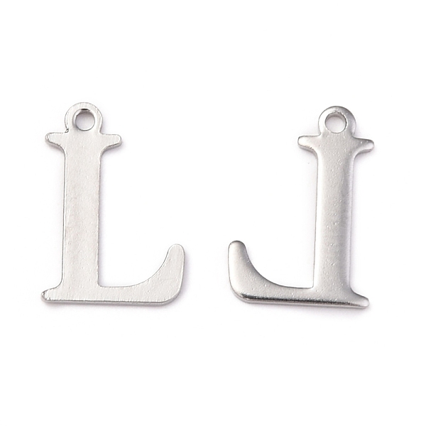 PandaHall 304 Stainless Steel Alphabet Charms, Stainless Steel Color, Letter.L, 12x8x1mm, Hole: 1mm 304 Stainless Steel Letter L
PandaHall 304 Stainless Steel Alphabet Charms, Stainless Steel Color, Letter.L, 12x8x1mm, Hole: 1mm 304 Stainless Steel Letter L