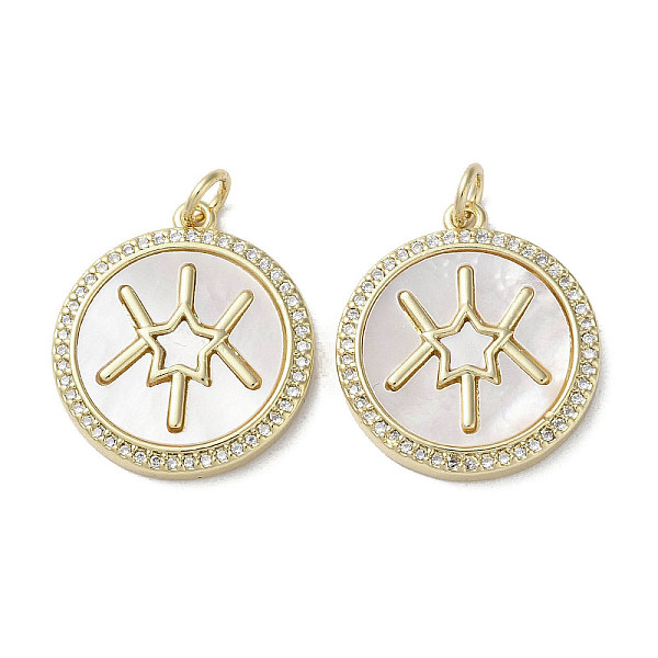 PandaHall Brass Micro Pave Cubic Zirconia Pendants, with Shell, Flat Round, Real 18K Gold Plated, Star, 22x19.5x2.5mm, Hole: 3mm Brass+Cubic..., Clear
PandaHall Brass Micro Pave Cubic Zirconia Pendants, with Shell, Flat Round, Real 18K Gold Plated, Star, 22x19.5x2.5mm, Hole: 3mm Brass+Cubic..., Clear