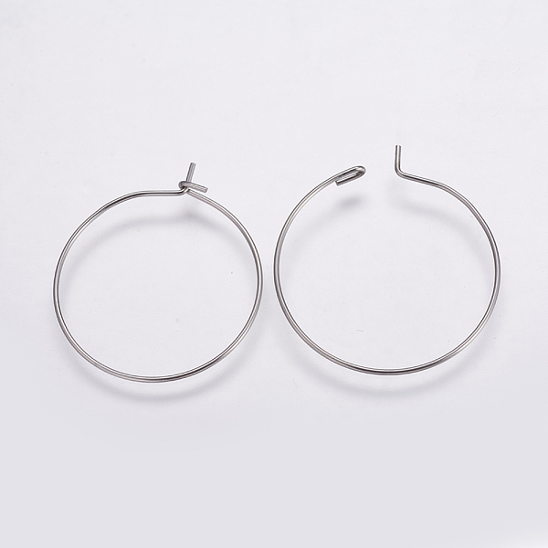 PandaHall 316 Surgical Stainless Steel Hoop Earrings Findings, Wine Glass Charms Findings, Stainless Steel Color, 25x0.7mm, Inner Diameter...
PandaHall 316 Surgical Stainless Steel Hoop Earrings Findings, Wine Glass Charms Findings, Stainless Steel Color, 25x0.7mm, Inner Diameter...