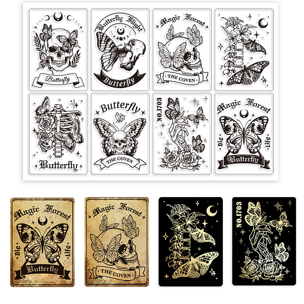 PandaHall GLOBLELAND Magic Card Clear Stamps for Cards Making Butterfly Skeleton Moon Phases Silicone Clear Stamp Seals Transparent Stamps...
PandaHall GLOBLELAND Magic Card Clear Stamps for Cards Making Butterfly Skeleton Moon Phases Silicone Clear Stamp Seals Transparent Stamps...