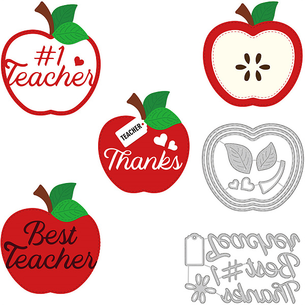PandaHall BENECREAT 2 Style Teacher's Day Metal Cutting Dies, Best Teacher Nesting Apple Pattern Embossing Stencil Template for Making Photo...
PandaHall BENECREAT 2 Style Teacher's Day Metal Cutting Dies, Best Teacher Nesting Apple Pattern Embossing Stencil Template for Making Photo...