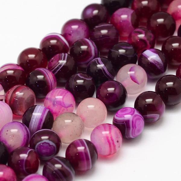 PandaHall Natural Striped Agate/Banded Agate Bead Strands, Round, Dyed & Heated, Deep Pink, 8mm, Hole: 1mm, about 47~48pcs/strand, 14.5 inch...
PandaHall Natural Striped Agate/Banded Agate Bead Strands, Round, Dyed & Heated, Deep Pink, 8mm, Hole: 1mm, about 47~48pcs/strand, 14.5 inch...