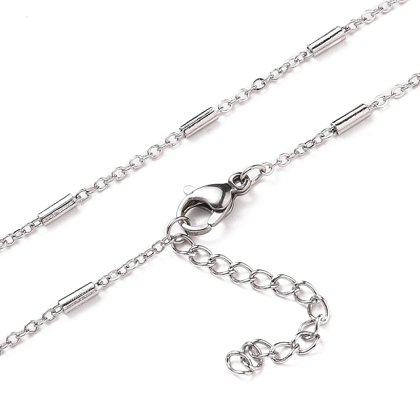 PandaHall 304 Stainless Steel Cable Chain Necklaces, with Tube Beads and Lobster Claw Clasps, Stainless Steel Color, 16 inch(40.5cm) 304...
PandaHall 304 Stainless Steel Cable Chain Necklaces, with Tube Beads and Lobster Claw Clasps, Stainless Steel Color, 16 inch(40.5cm) 304...