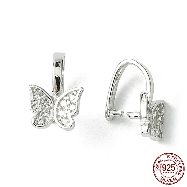 PandaHall Rhodium Plated 925 Sterling Silver Micro Pave Cubic Zirconia Pendant Bails, Ice Pick & Pinch Bails, Butterfly, Platinum, 12x8x7mm...
PandaHall Rhodium Plated 925 Sterling Silver Micro Pave Cubic Zirconia Pendant Bails, Ice Pick & Pinch Bails, Butterfly, Platinum, 12x8x7mm...
