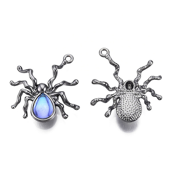 PandaHall Halloween Rack Plating Alloy Pendants, Spider Charm, with Lilac Resin Beads, Cadmium Free & Lead Free, Gunmetal, 30x27x5.8mm, Hole..., Purple
PandaHall Halloween Rack Plating Alloy Pendants, Spider Charm, with Lilac Resin Beads, Cadmium Free & Lead Free, Gunmetal, 30x27x5.8mm, Hole..., Purple