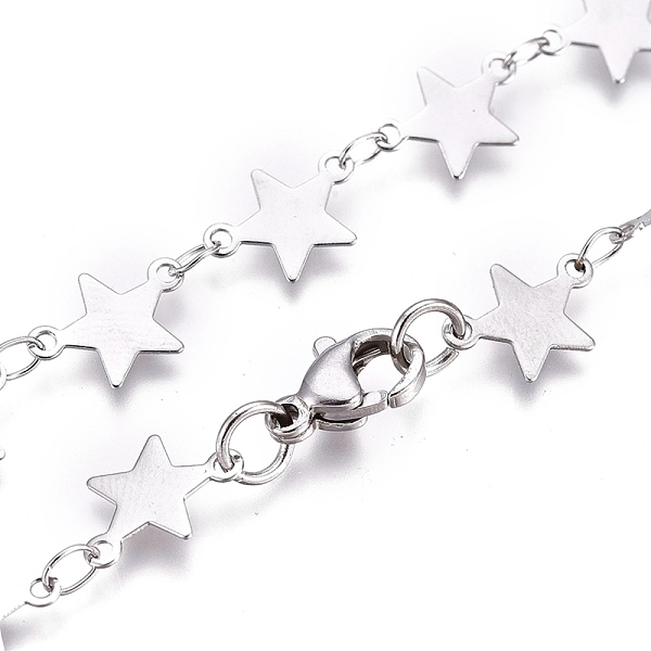 PandaHall 304 Stainless Steel Link Chain Necklaces, with Lobster Claw Clasp, Star, Stainless Steel Color, 16.61 inch(42.2cm) 304 Stainless...
PandaHall 304 Stainless Steel Link Chain Necklaces, with Lobster Claw Clasp, Star, Stainless Steel Color, 16.61 inch(42.2cm) 304 Stainless...