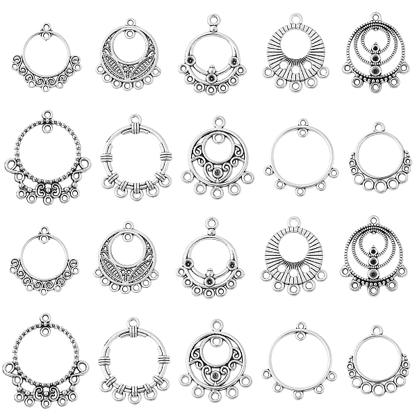 PandaHall 60Pcs 2 Styles Tibetan Style Alloy Connector Rhinestone Settings with 8 Styles Chandelier Component Links, Flat Round, Antique...
PandaHall 60Pcs 2 Styles Tibetan Style Alloy Connector Rhinestone Settings with 8 Styles Chandelier Component Links, Flat Round, Antique...