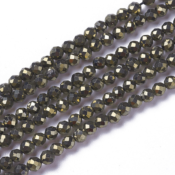 PandaHall Natural Pyrite Beads Strands, Faceted, Round, 3.5~4x4mm, Hole: 0.4mm, about 98~105pcs/strand, 15.9~16.6 inch(40.4~42.2cm) Pyrite...
PandaHall Natural Pyrite Beads Strands, Faceted, Round, 3.5~4x4mm, Hole: 0.4mm, about 98~105pcs/strand, 15.9~16.6 inch(40.4~42.2cm) Pyrite...