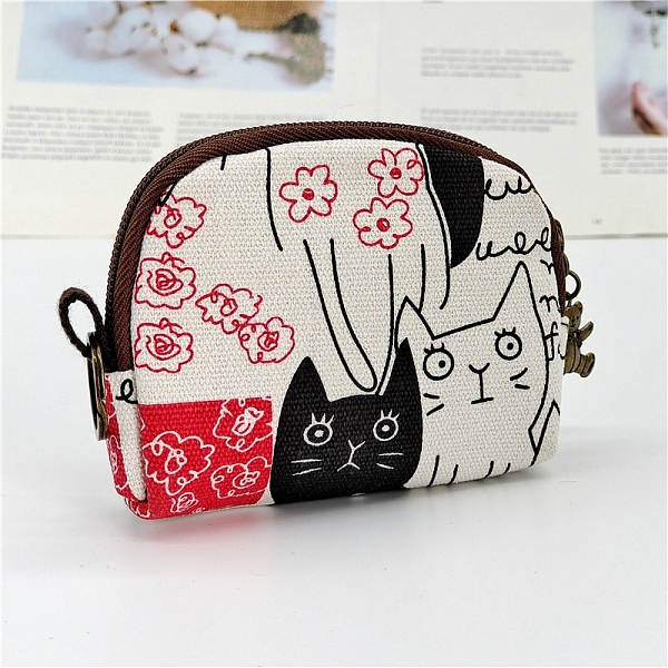 PandaHall Cat Printed Canvas Cloth Zipper Wallets Purse for Women, Floral White, 9x11x2.5cm Cloth Cat Shape
PandaHall Cat Printed Canvas Cloth Zipper Wallets Purse for Women, Floral White, 9x11x2.5cm Cloth Cat Shape
