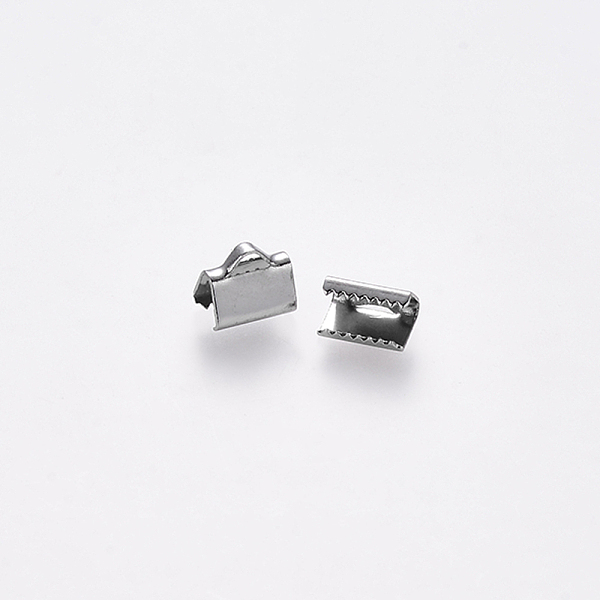 PandaHall 304 Stainless Steel Ribbon Crimp Ends, Stainless Steel Color, 7x8mm, Hole: 1.5x2mm 304 Stainless Steel
PandaHall 304 Stainless Steel Ribbon Crimp Ends, Stainless Steel Color, 7x8mm, Hole: 1.5x2mm 304 Stainless Steel