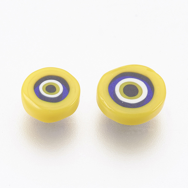 PandaHall Handmade Lampwork Evil Eye Cabochons, Flat Round, Yellow, 3~6x2mm Lampwork Evil Eye Yellow
PandaHall Handmade Lampwork Evil Eye Cabochons, Flat Round, Yellow, 3~6x2mm Lampwork Evil Eye Yellow
