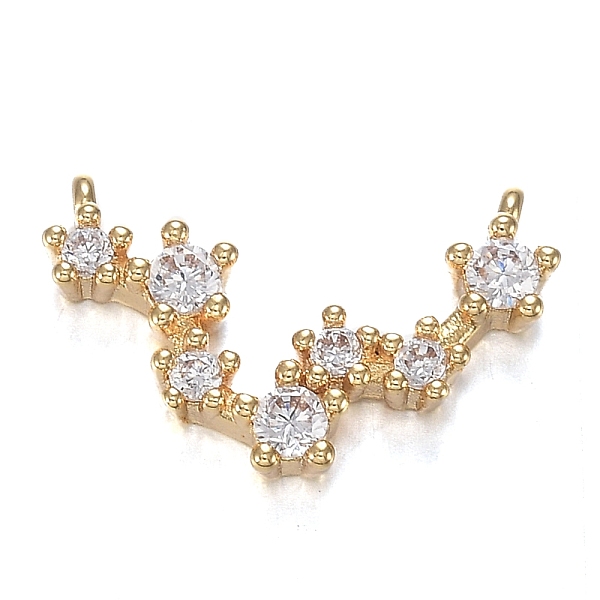 PandaHall Brass Micro Clear Cubic Zirconia Pendants, Long-Lasting Plated, Real 18K Gold Plated, Constellations, Clear, Pisces, 9.5x15x2.5mm...
PandaHall Brass Micro Clear Cubic Zirconia Pendants, Long-Lasting Plated, Real 18K Gold Plated, Constellations, Clear, Pisces, 9.5x15x2.5mm...