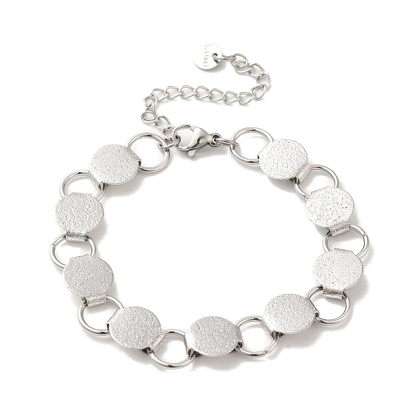 PandaHall 304 Stainless Steel Flat Round Link Chain Bracelet, Stainless Steel Color, 6-1/2 inch(16.5cm) 304 Stainless Steel Flat Round
PandaHall 304 Stainless Steel Flat Round Link Chain Bracelet, Stainless Steel Color, 6-1/2 inch(16.5cm) 304 Stainless Steel Flat Round