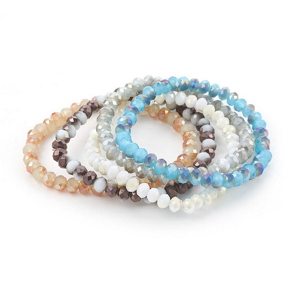 PandaHall Electroplate Glass Beads Stretch Bracelets, Faceted, Round, Mixed Color, 2 inch(5cm) Glass Multicolor
PandaHall Electroplate Glass Beads Stretch Bracelets, Faceted, Round, Mixed Color, 2 inch(5cm) Glass Multicolor