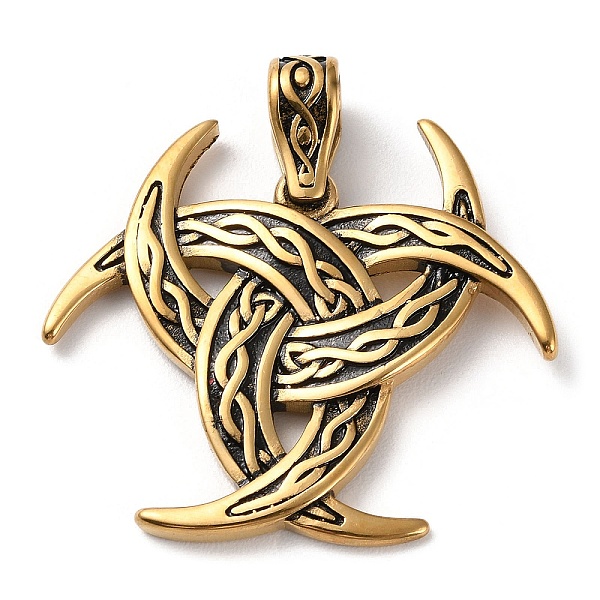 PandaHall Ion Plating(IP) 304 Stainless Steel Pendants, Triple Horn Charm, Antique Golden, 41.5x40.5x3mm, Hole: 4.5x7mm 304 Stainless Steel...
PandaHall Ion Plating(IP) 304 Stainless Steel Pendants, Triple Horn Charm, Antique Golden, 41.5x40.5x3mm, Hole: 4.5x7mm 304 Stainless Steel...
