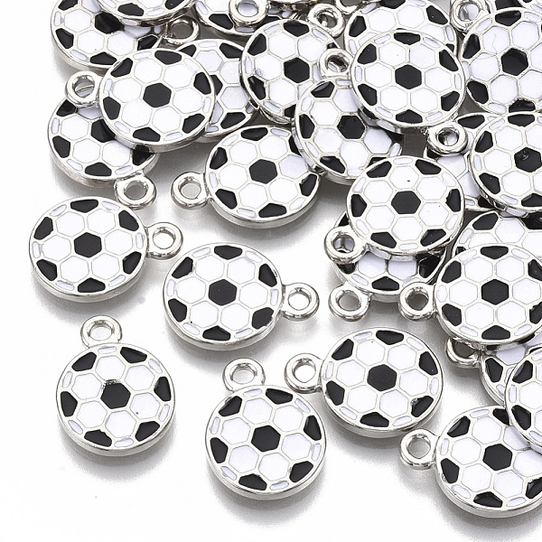 PandaHall Alloy Enamel Pendants, Sports Charms, FootBall/Soccer Ball, Platinum, White, 16.5x12.5x2mm, Hole: 2mm Alloy+Enamel Sports White
PandaHall Alloy Enamel Pendants, Sports Charms, FootBall/Soccer Ball, Platinum, White, 16.5x12.5x2mm, Hole: 2mm Alloy+Enamel Sports White