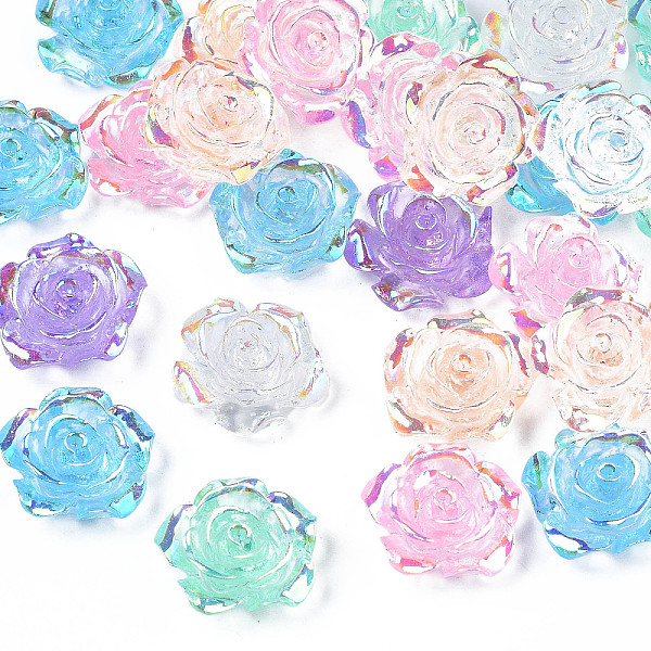 PandaHall Transparent Resin Cabochons, AB Color Plated, Rose Flower, Mixed Color, 15x14x6mm Resin Flower Multicolor
PandaHall Transparent Resin Cabochons, AB Color Plated, Rose Flower, Mixed Color, 15x14x6mm Resin Flower Multicolor