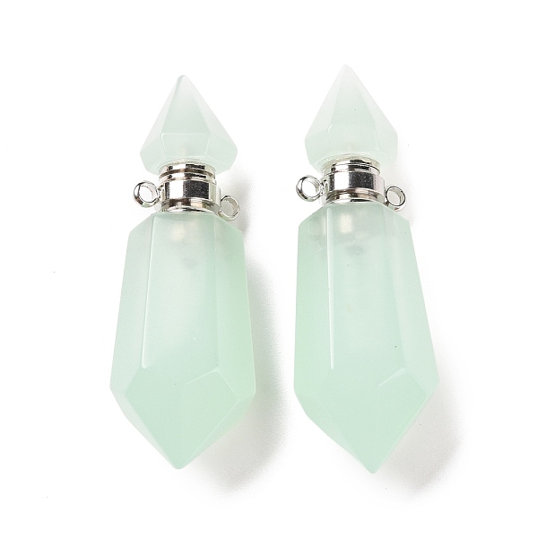 PandaHall Faceted Glass Perfume Bottle Pendants, with Platinum Tone Brass Findings, Cadmium Free & Lead Free, Bottle, Pale Green...
PandaHall Faceted Glass Perfume Bottle Pendants, with Platinum Tone Brass Findings, Cadmium Free & Lead Free, Bottle, Pale Green...