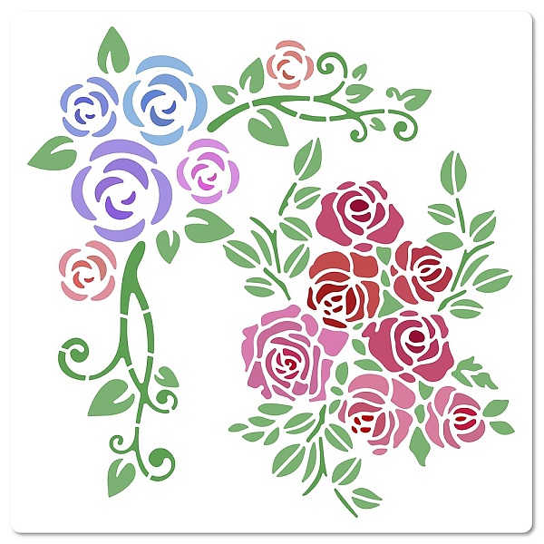 PandaHall GORGECRAFT Rose Stencil Templates 18x18cm Summer Flowers Vine Leaves Pattern Templates Plastic Square Reusable Painting Stencils...
PandaHall GORGECRAFT Rose Stencil Templates 18x18cm Summer Flowers Vine Leaves Pattern Templates Plastic Square Reusable Painting Stencils...