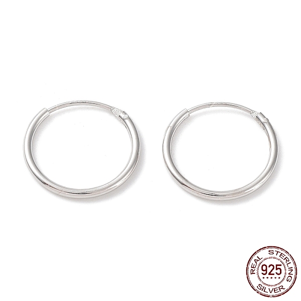 PandaHall Rhodium Plated 925 Sterling Silver Huggie Hoop Earrings, with S925 Stamp, Real Platinum Plated, 13.5x1x14mm Sterling Silver Round
PandaHall Rhodium Plated 925 Sterling Silver Huggie Hoop Earrings, with S925 Stamp, Real Platinum Plated, 13.5x1x14mm Sterling Silver Round
