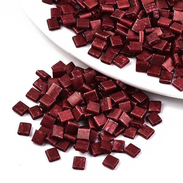 PandaHall 2-Hole Glass Seed Beads, Baking Paint, Rectangle, Brown, 5x4.5~5.5x2~2.5mm, Hole: 0.5~0.8mm, about 1180pcs/bag Glass Rectangle...
PandaHall 2-Hole Glass Seed Beads, Baking Paint, Rectangle, Brown, 5x4.5~5.5x2~2.5mm, Hole: 0.5~0.8mm, about 1180pcs/bag Glass Rectangle...