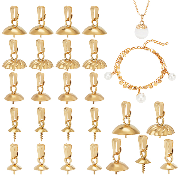 PandaHall arricraft 30 Pcs Eye Pin Peg Bail, 5 Styles Real 18k Gold Plated Bail Pin Connectors with Flower Disc Shape Caps 304 Stainless...
PandaHall arricraft 30 Pcs Eye Pin Peg Bail, 5 Styles Real 18k Gold Plated Bail Pin Connectors with Flower Disc Shape Caps 304 Stainless...
