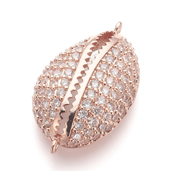 PandaHall Brass Micro Pave Cubic Zirconia Links, Clear, Lead Free & Cadmium Free, Cowrie Shell Shape, Rose Gold, 22.5x12.5x6mm, Hole: 1mm...
PandaHall Brass Micro Pave Cubic Zirconia Links, Clear, Lead Free & Cadmium Free, Cowrie Shell Shape, Rose Gold, 22.5x12.5x6mm, Hole: 1mm...