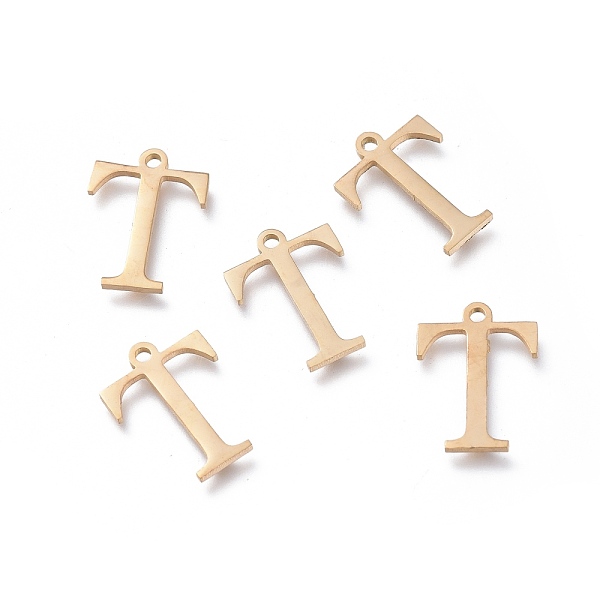 PandaHall 304 Stainless Steel Charms, Greek Alphabet, Golden, Letter.T, 14x10.5x1mm, Hole: 1.2mm 304 Stainless Steel Letter T
PandaHall 304 Stainless Steel Charms, Greek Alphabet, Golden, Letter.T, 14x10.5x1mm, Hole: 1.2mm 304 Stainless Steel Letter T