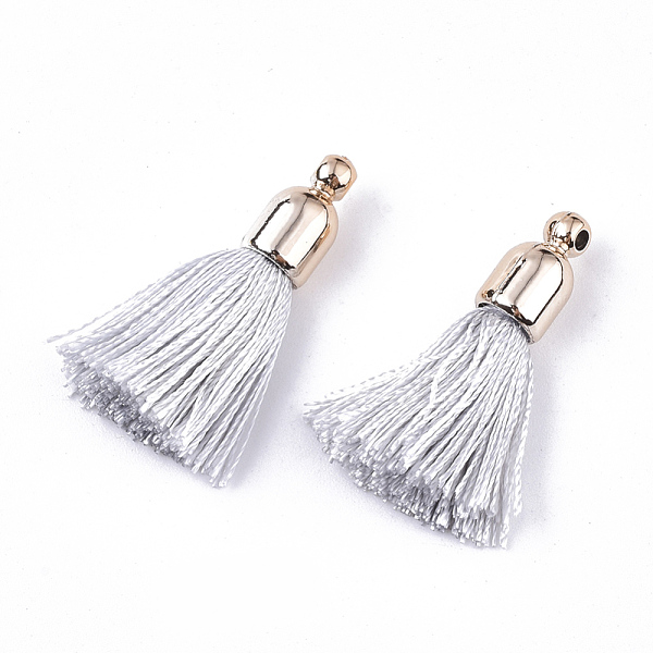 PandaHall Polyester Tassel Pendant Decorations, with CCB Plastic Findings, Light Gold, Light Grey, 25~30x6mm, Hole: 1.5mm Polyester Gray
PandaHall Polyester Tassel Pendant Decorations, with CCB Plastic Findings, Light Gold, Light Grey, 25~30x6mm, Hole: 1.5mm Polyester Gray