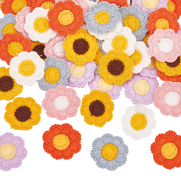 PandaHall 60Pcs 6 Colors Two Tone Polyester Knitted Appliques, Flower, Mixed Color, 31x33x2mm, 10pcs/color Polyester Flower Multicolor
PandaHall 60Pcs 6 Colors Two Tone Polyester Knitted Appliques, Flower, Mixed Color, 31x33x2mm, 10pcs/color Polyester Flower Multicolor