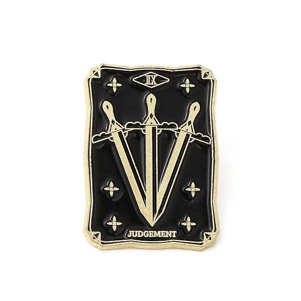 PandaHall Alloy Brooch, Enamel Pins, Light Gold, Tarot Card Badges, Judgement, Black, 30.5x21.5x1.5mm Alloy+Enamel Rectangle Black
PandaHall Alloy Brooch, Enamel Pins, Light Gold, Tarot Card Badges, Judgement, Black, 30.5x21.5x1.5mm Alloy+Enamel Rectangle Black