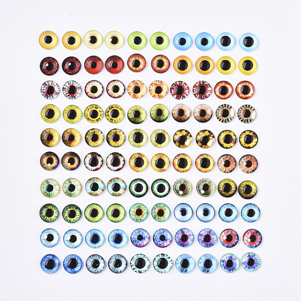 PandaHall Flat Back Glass Cabochons, Dome/Half Round with Dragon Eye Pattern, Mixed Color, 6x3.5mm, 2pcs/color, 50 colors, 100pcs/bag..., Multicolor
PandaHall Flat Back Glass Cabochons, Dome/Half Round with Dragon Eye Pattern, Mixed Color, 6x3.5mm, 2pcs/color, 50 colors, 100pcs/bag..., Multicolor