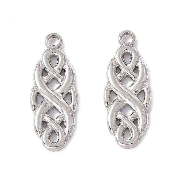 PandaHall 201 Stainless Steel Pendants, Knot Charms, Stainless Steel Color, 29x11x2.5mm, Hole: 2.5mm 201 Stainless Steel Others
PandaHall 201 Stainless Steel Pendants, Knot Charms, Stainless Steel Color, 29x11x2.5mm, Hole: 2.5mm 201 Stainless Steel Others